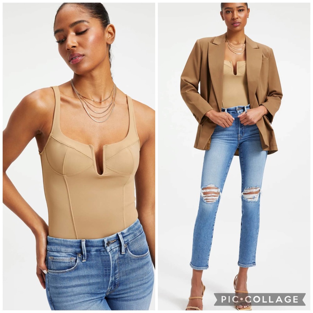 Good American Tan Bodysuit